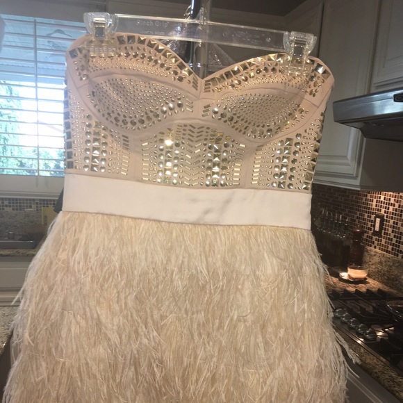 Bebe mini studded feathered dress - Picture 4 of 5